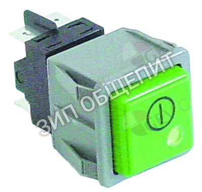 Выключатель кнопочный Kromo, 28,5x28,5мм, зелён./красн., 2NO для BK4 / BK5 / S40-BK4 / S55-BK5 / BK10