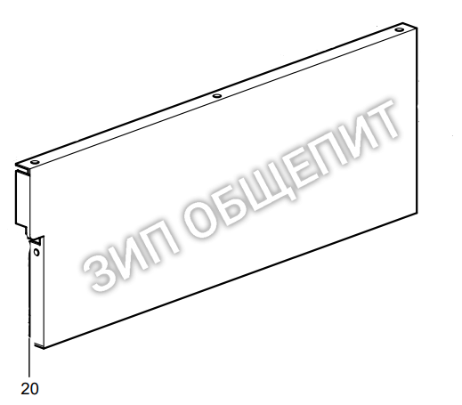 Правая стенка корпуса PACU600003 для электроплиты Dexion модели ME046-03-000