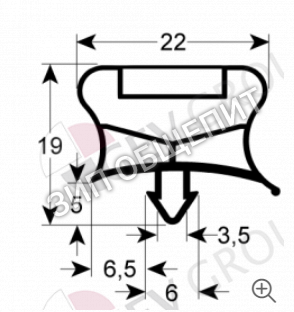 Уплотнение двери BN14415991560 морозильного шкафа FRIULINOX AF6