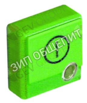 Выключатель нажимной кнопочный Kromo, 23x23мм, зелён., ВЛK-ВЫКЛ для K35 / K36 / K37 / K40 / K41-LUX