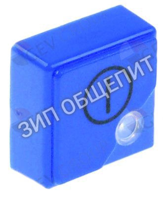 Выключатель нажимной кнопочный Kromo, 23x23мм, голуб., ВЛK-ВЫКЛ для KP151-E / K70