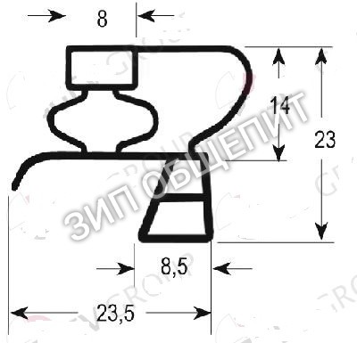 Уплотнитель 2304414 для камеры Mareno FS70P 	  