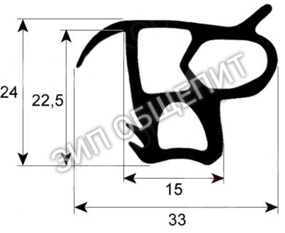 Уплотнитель 006176 Electrolux, профиль 4055 для 260301 / 260302 / 260303 / 260304 / 260311 / 260312 / 260313