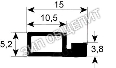 Уплотнитель духового шкафа 054112 Electrolux, профиль 2953 для 171080 / 171081 / RC∕G1052 / RC∕G702 / 168404 / 168405 / 168604