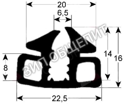 Уплотнитель духового шкафа 05531 Electrolux, профиль 1820 для 245402 / 245404 / 245405 / 245412 / 245414 / 245442 / 245444