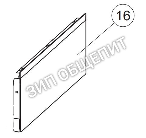 Стенка корпуса 040123 для ПММ Amika модели 61XL