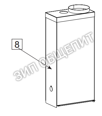 Дымоход 60.72.658 для комплекта газового Combi Duo 61/101 на 62/102 Rational