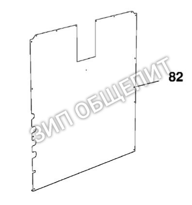 Задняя стенка корпуса 0F1452A для печи конвекционной UNOX модели XVC705E