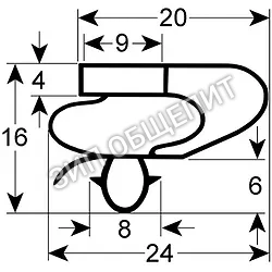 Уплотнитель 7130000805 для Tefcold CK7210/CK7310 