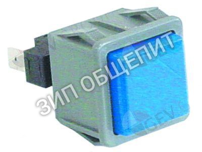 Выключатель нажимной кнопочный Dihr, 28,5x28,5мм, голуб., 1NO для C40-CF / C40-LS
